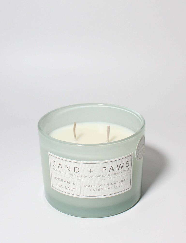 Sand + Paws Ocean & Sea Salt 12 Oz Scented Candle - Image 3