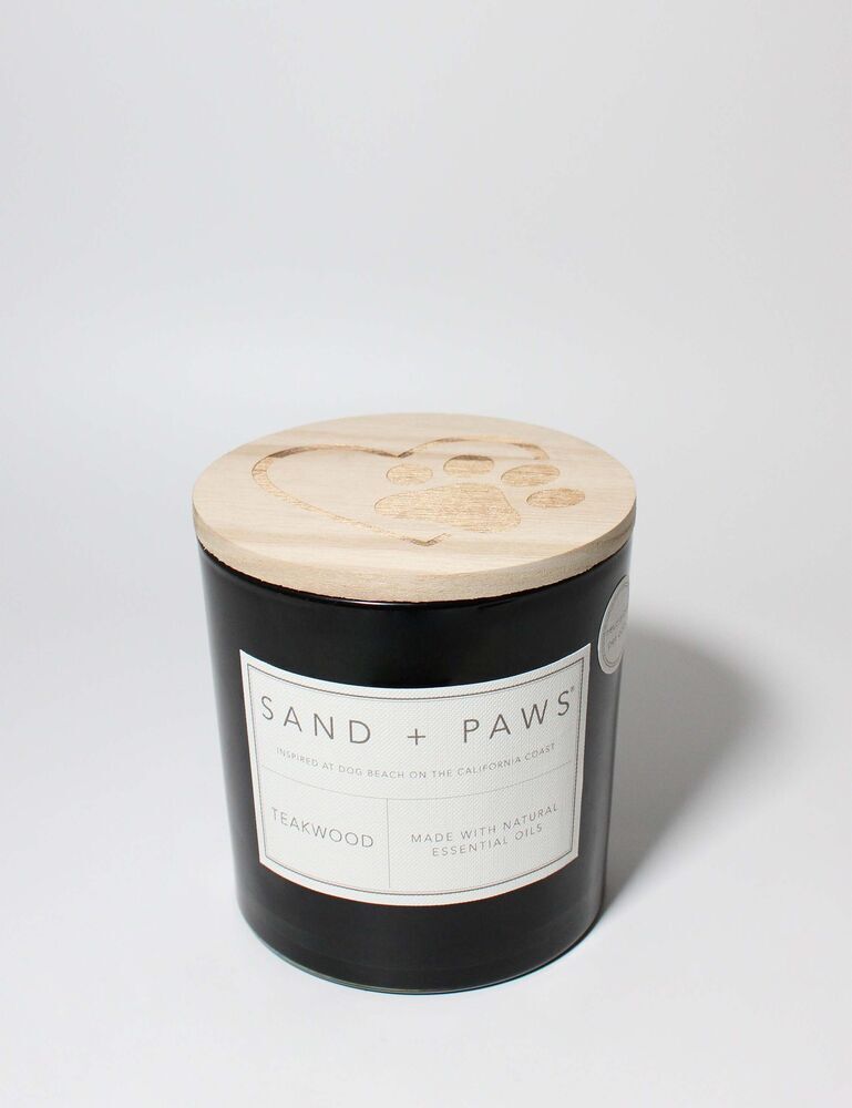 Sand + Paws Teakwood 21 Oz Scented Candle