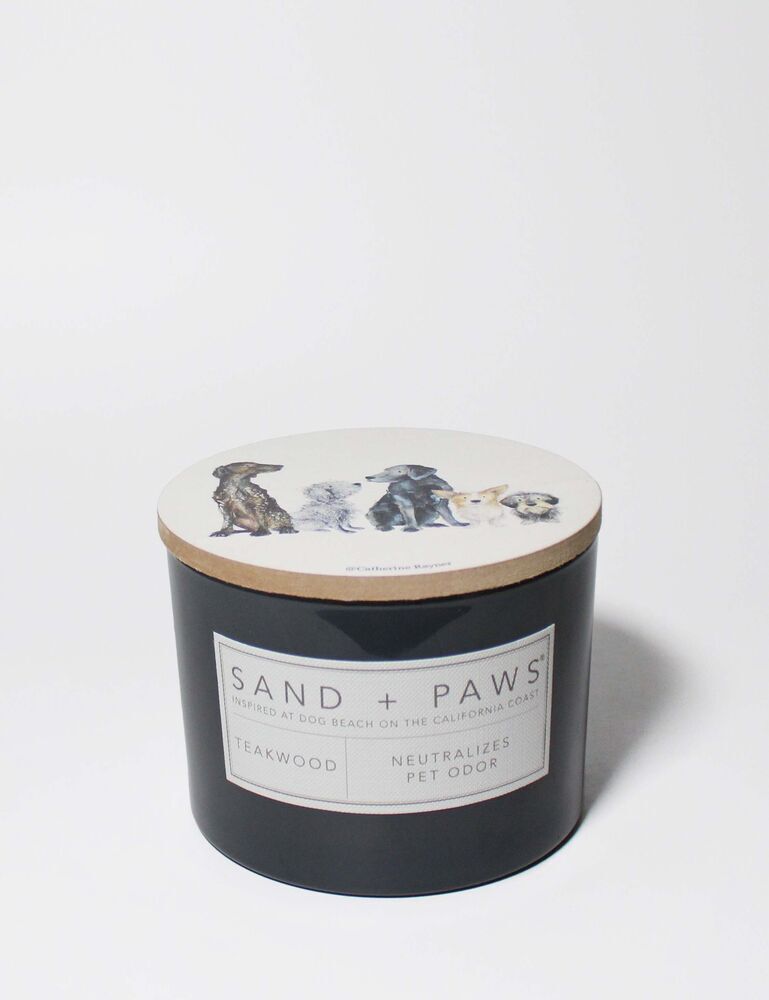 Sand + Paws Teakwood 12 Oz Scented Candle