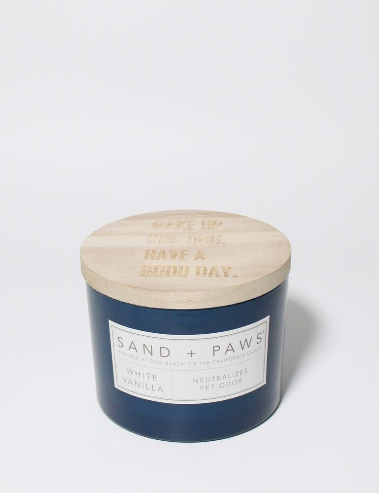 Sand + Paws White Vanilla 12 Oz Scented Candle