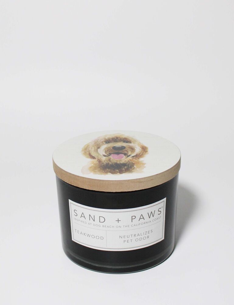 Sand + Paws Teakwood 12 Oz Scented Candle