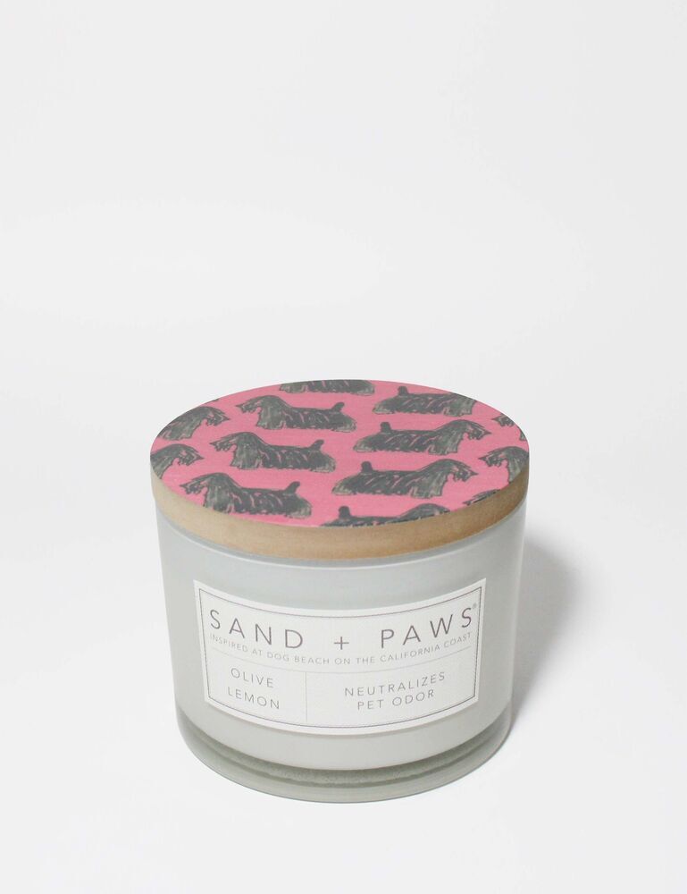 Sand + Paws Olive Lemon 12 Oz Scented Candle