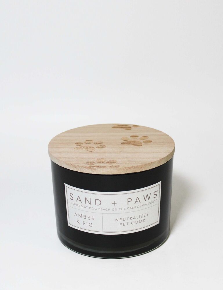 Sand + Paws Amber & Fig 12 Oz Scented Candle