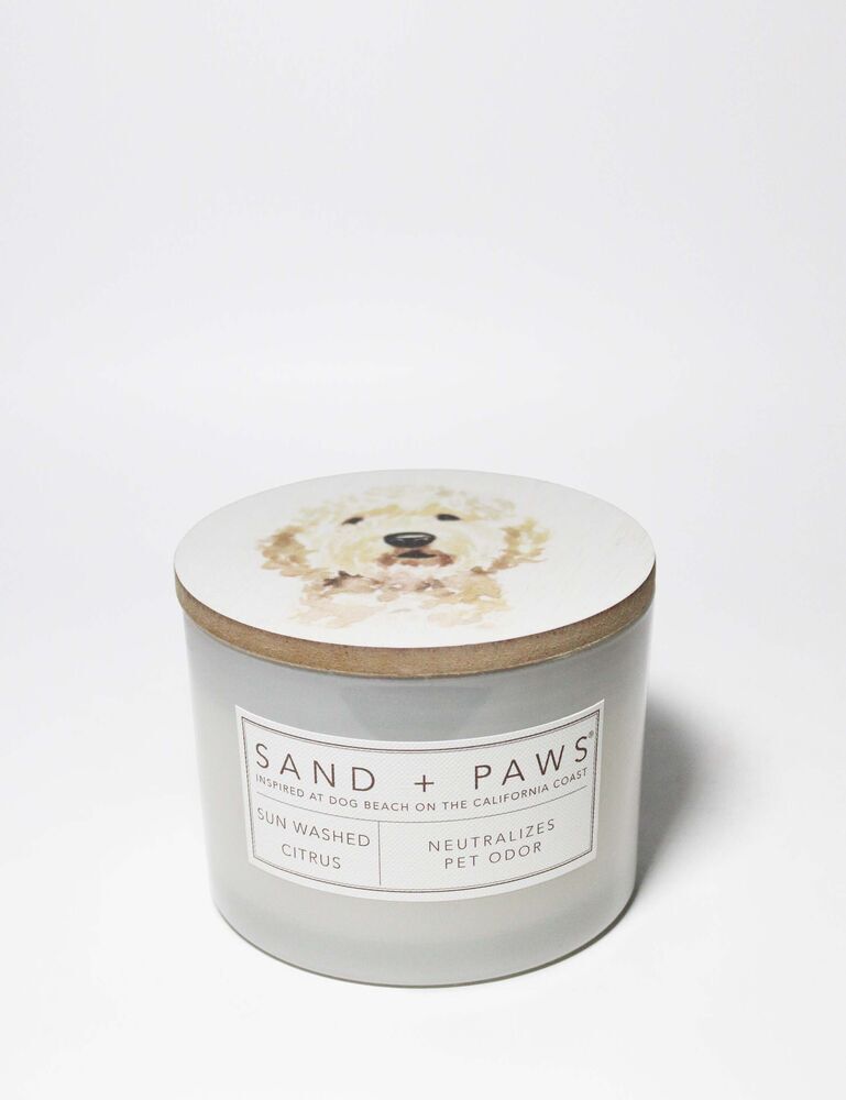 Sand + Paws Sun Washed Citrus 12 Oz Scented Candle
