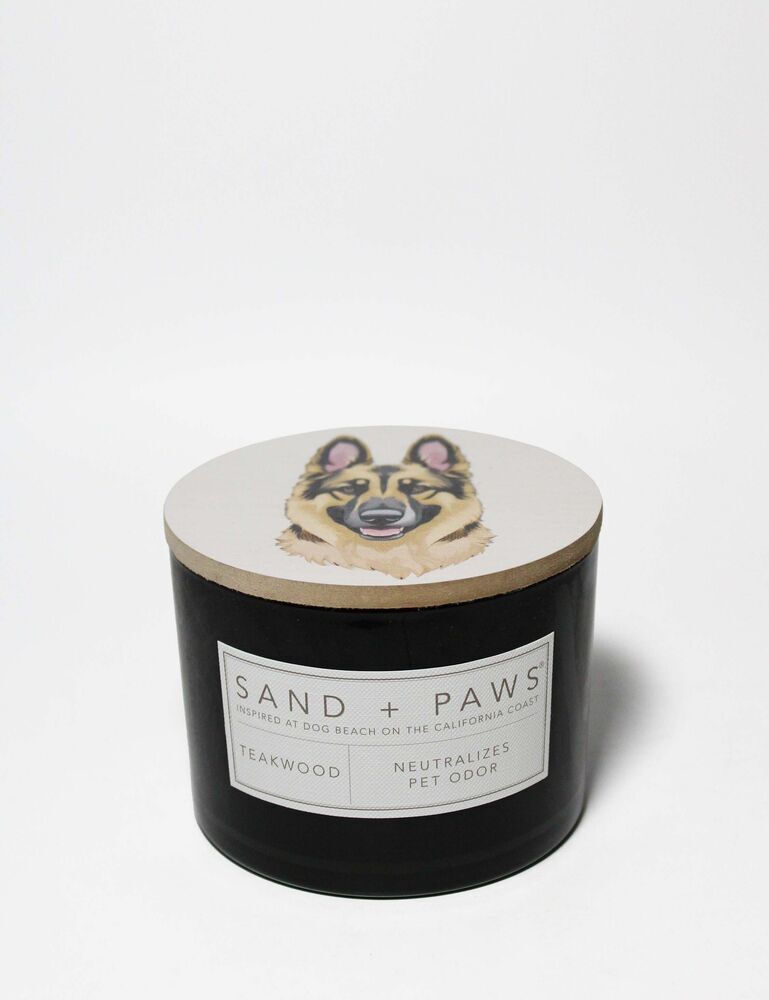 Sand + Paws Teakwood 12 Oz Scented Candle