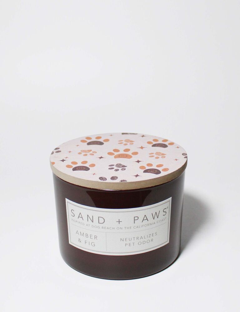 Sand + Paws Amber & Fig 12 Oz Scented Candle