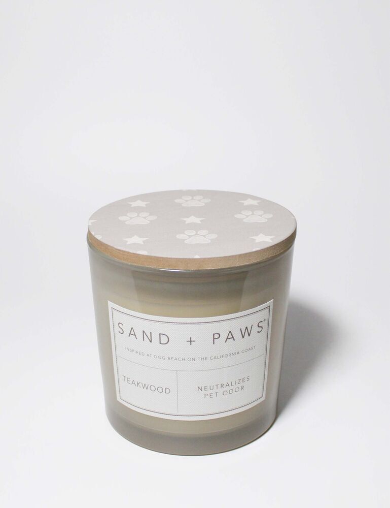 Sand + Paws Teakwood 21 Oz Scented Candle