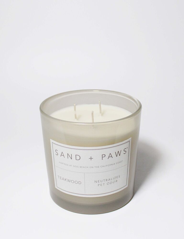 Sand + Paws Teakwood 21 Oz Scented Candle - Image 3