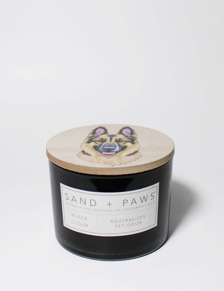 Sand + Paws Black Cedar 12 Oz Scented Candle