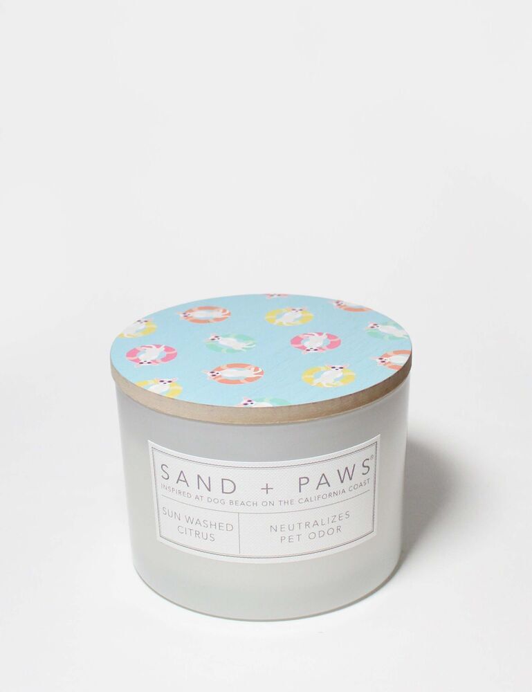 Sand + Paws Sun Washed Citrus 12 Oz Scented Candle